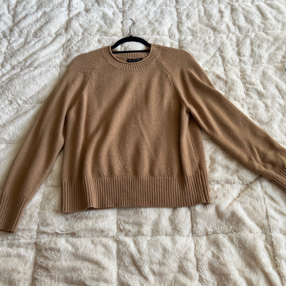 Classic Crewneck Women's Sweater in Camel